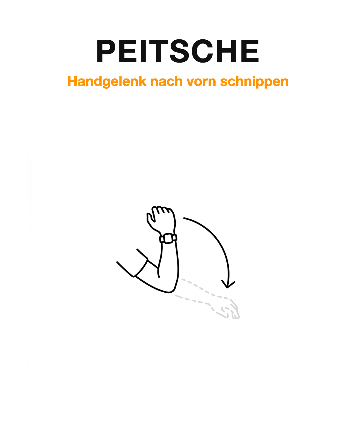 Geste Peitsche