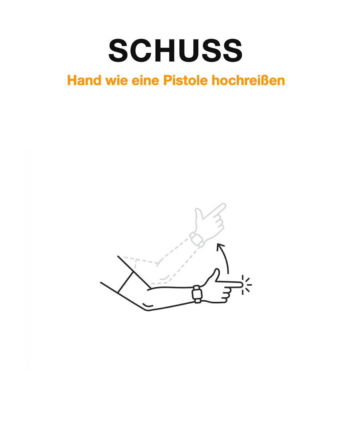 Geste Schuss