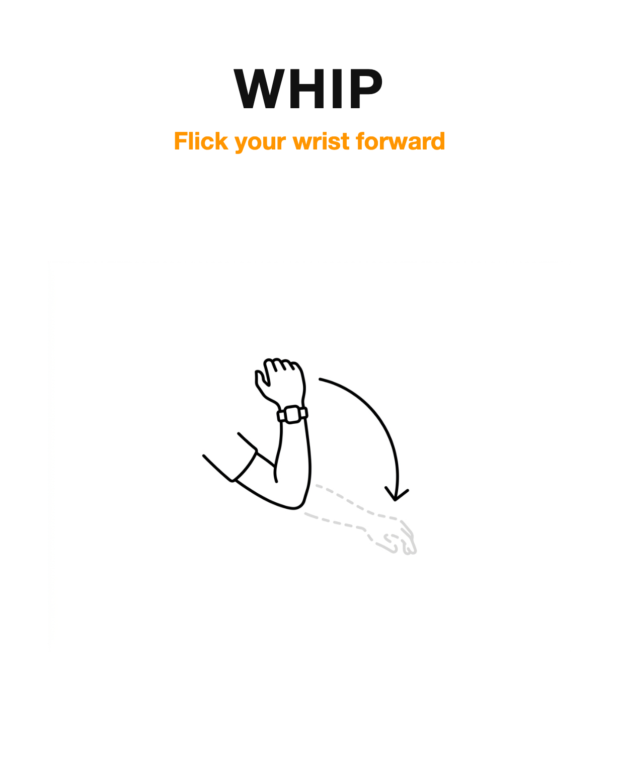 Whip gesture